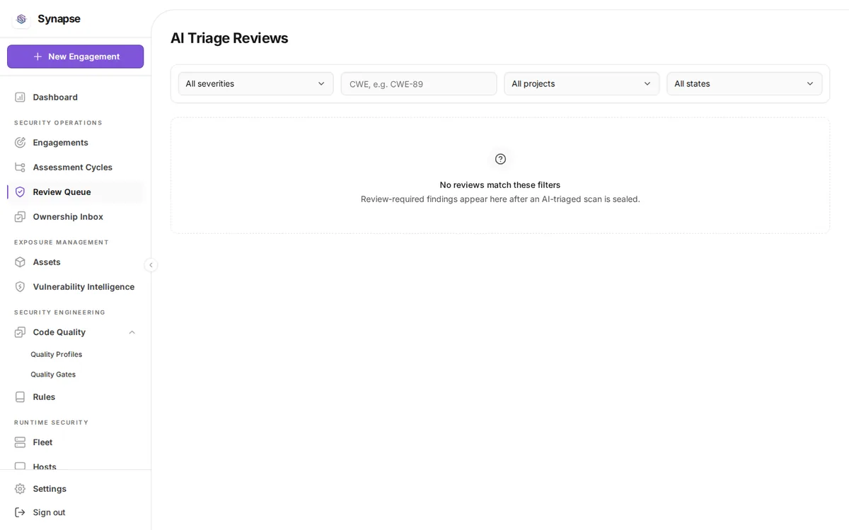ai-triage_reviews at desktop width