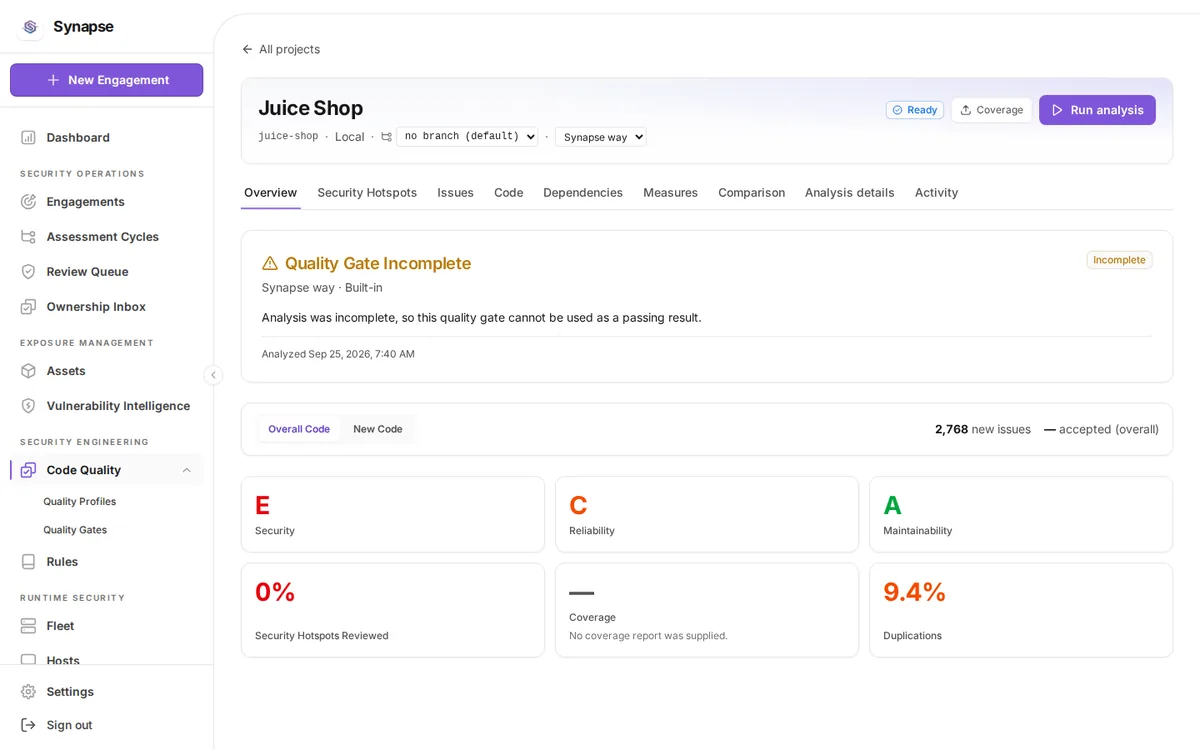code-quality_projects_juice-shop at desktop width