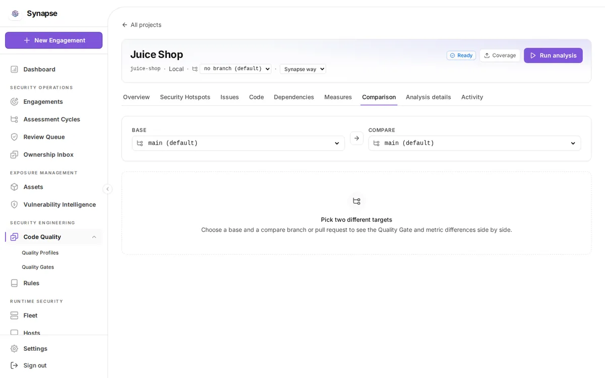 code-quality_projects_juice-shop_compare at desktop width