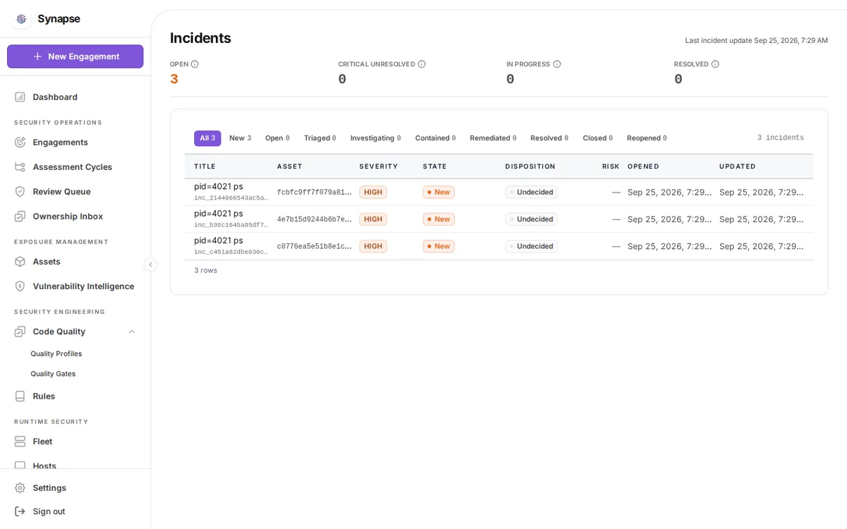 fleet_incidents at desktop width