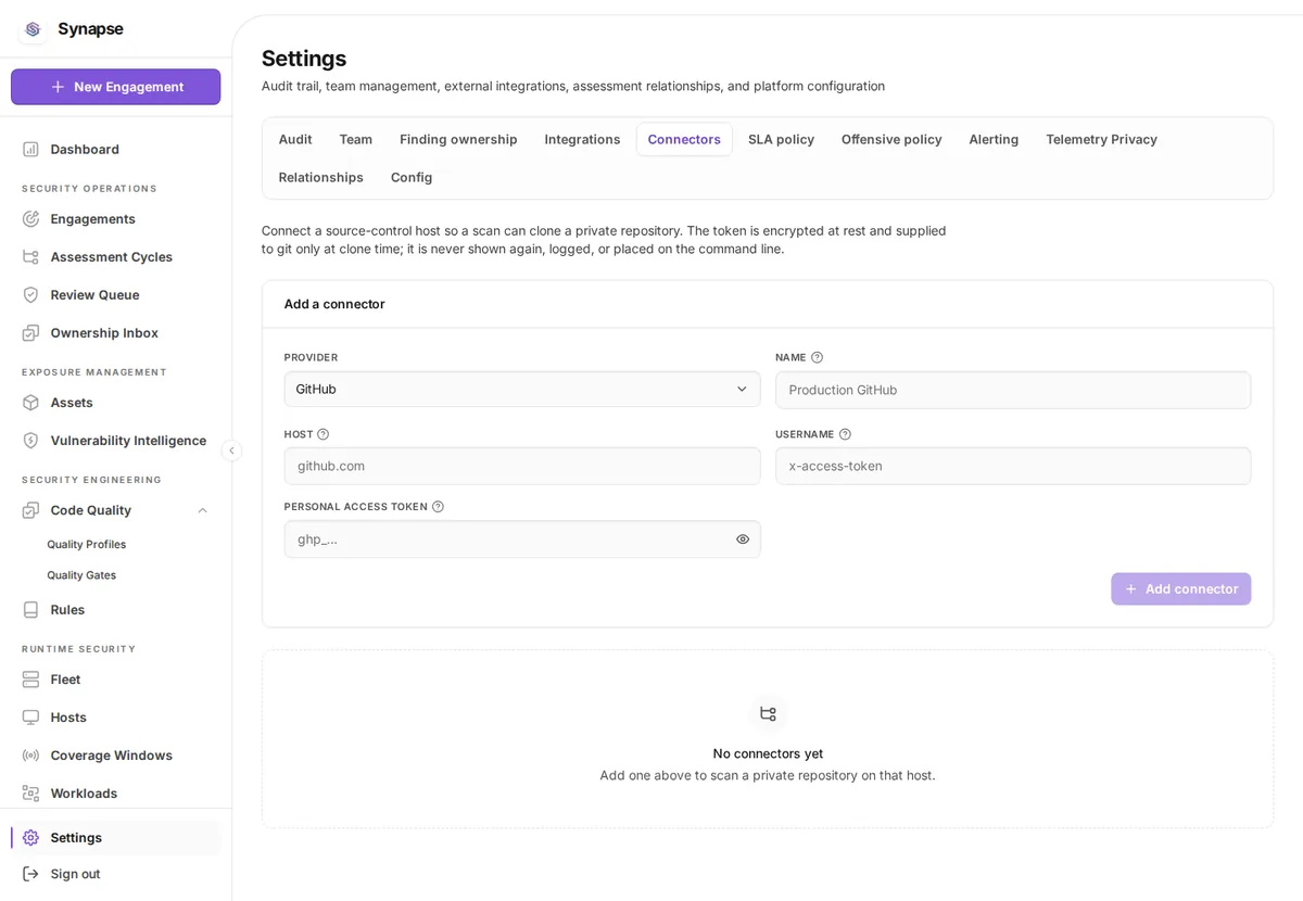 settings_connectors at desktop width