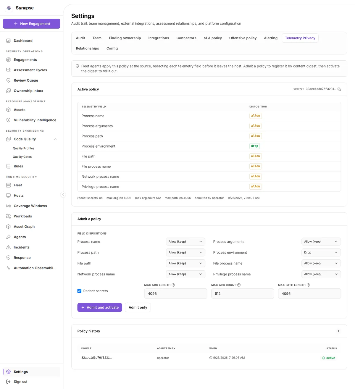 settings_privacy at desktop width