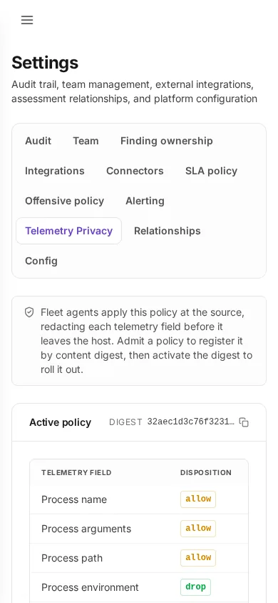 settings_privacy at phone width